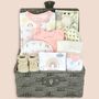 Peachy Rainbows New Baby Girl Gift Set Hamper, thumbnail 1 of 7