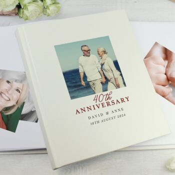 Personalised Photo 40th Anniversary Photo Album, 3 of 5