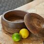 Large Carved Mango Wood Bowl With Lid, thumbnail 2 of 8