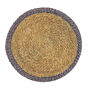 Coloured Trim Natural Round Grass Placemat, thumbnail 4 of 9