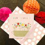 Floral Calamine Pink Birthday Card, thumbnail 1 of 5