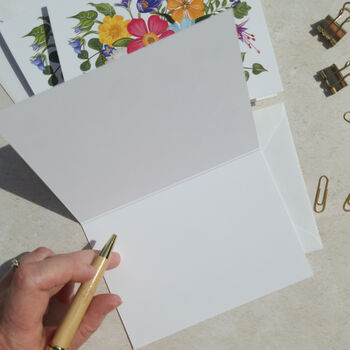 Whimsical Flower Garden A6 Folded Note Cards And Envelopes, 4 of 10