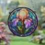 Iris Stained Glass Effect Suncatcher, thumbnail 2 of 5