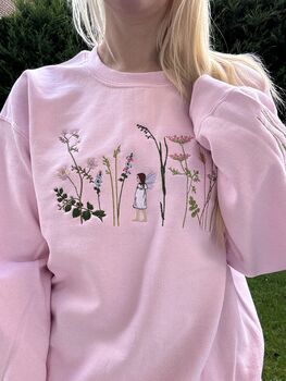 Enchanted Garden Elf Embroidered Sweatshirt, 3 of 7