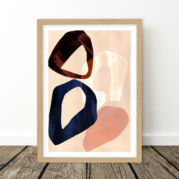 Oversized Circle Abstract Print Set Of Three, 9 of 12