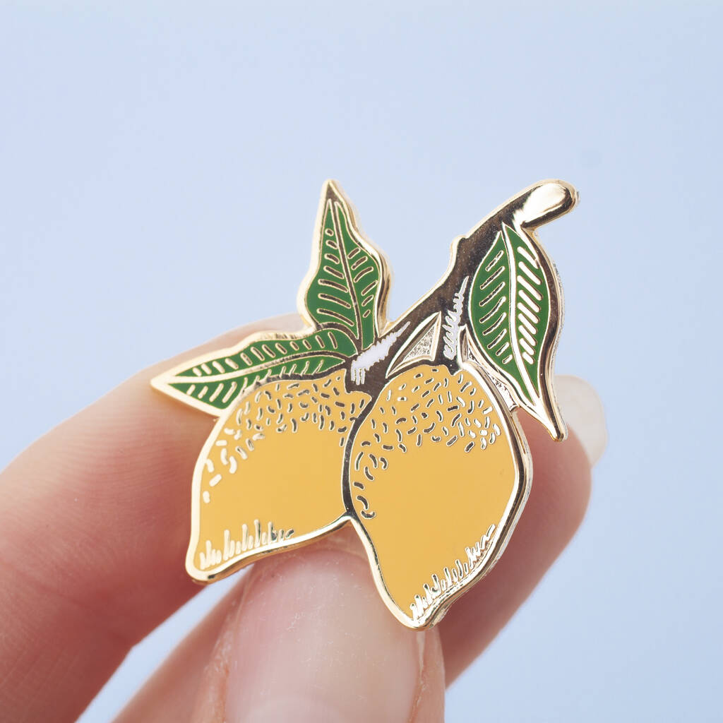 Lemon Enamel Pin Badge By Little Paisley Designs