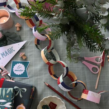 Traditional Patchwork Christmas Paper Chains Kit, 2 of 11