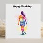 Personalised Football Girl Birthday Card, thumbnail 2 of 2