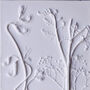Sweet Peas, Fern And Ladies Mantle Plaster Cast Plaque, thumbnail 2 of 5