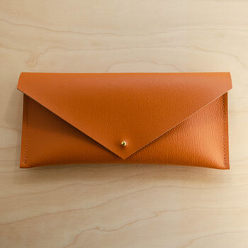 Personalised Recycled Leather Clutch Purse, 10 of 12