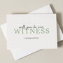 Will You Be My Witness Wedding Card, thumbnail 1 of 3