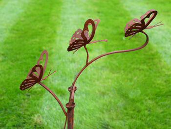 Brown Butterfly Garden Spinner Stake – Metal Finish, 2 of 4