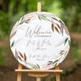 Pampas And Dried Foliage Circle Wedding Welcome Sign, thumbnail 1 of 3