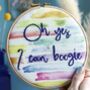 I Can Boogie Happy Embroidery Stitch Craft Kit Gift, thumbnail 1 of 4