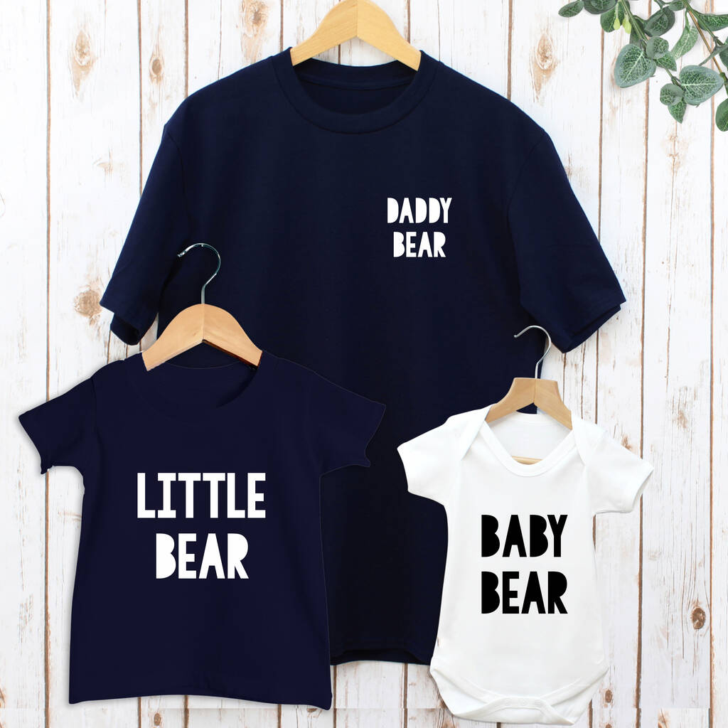 Daddy Bear And Family Matching Kids T Shirt Set, 1 of 7