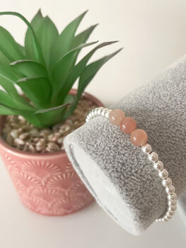 Handmade Silver Sunstone Bracelet, 6 of 7