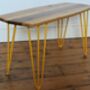 Hairpin Leg Coffee Table Long Ash Oak Walnut Stripe, thumbnail 10 of 12