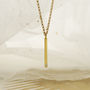 Sterling Silver Genuine Diamond Bar Necklace, thumbnail 3 of 6