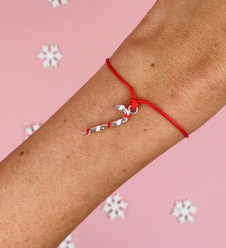 Reindeer Poo Card And Candy Cane Bracelet, 3 of 5