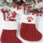 Mini Knitted Red Pet Stocking, thumbnail 2 of 3