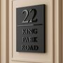 Large Portrait Matte Black House Sign With Raised Lettering, thumbnail 1 of 8