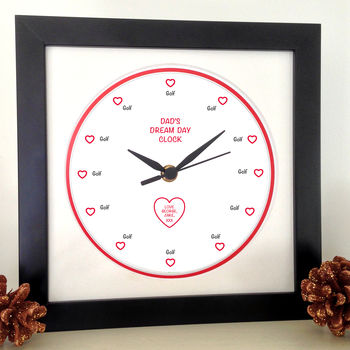 Personalised 'Dream Day' Golf Clock, 2 of 2
