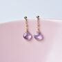 Pink Tourmaline And Pink Amethyst Drop Earrings, thumbnail 3 of 10