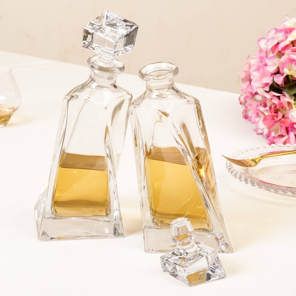 Set Of Two Luxury His And Hers Kissing Decanters By Dibor