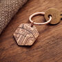 Personalised Street Map Hexagon Keyring, thumbnail 5 of 12