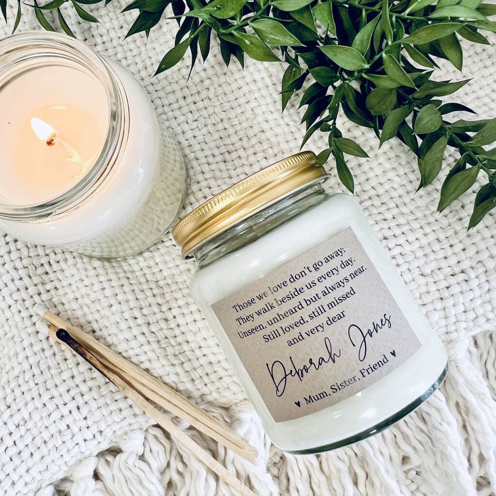 Personalised 'Those We Love…' Scented Soy Candle By Lollyrocket Candle