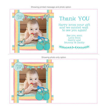 Personalised New Baby Thank You Cards Pack Of Six, 3 of 8