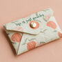 Personalised Pinatex Peaches Print Card Holder, thumbnail 3 of 5
