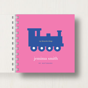 Personalised Kid's Steam Train Small Notebook, 8 of 9