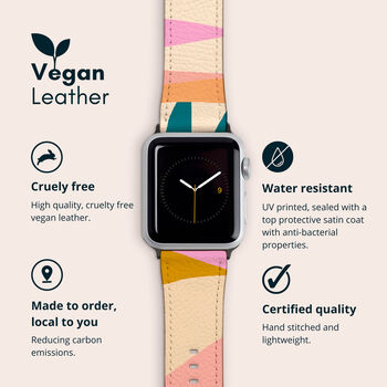 Tribal Vegan Leather Apple Watch Band, 2 of 7