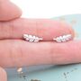 Sterling Silver Dainty Little Feather Stud Earrings, thumbnail 5 of 12