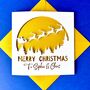 Santa's Sleigh Papercut Personalised Christmas Card, thumbnail 2 of 4