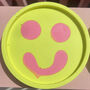 Smiley Face Coasters/ Trays Yellow And Pink Set Of Two, thumbnail 4 of 9