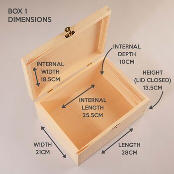 Personalised Twin Baby Keepsake Box, 10 of 12