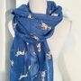 Golden Labrador Dog Cotton Blend Scarf, thumbnail 2 of 6