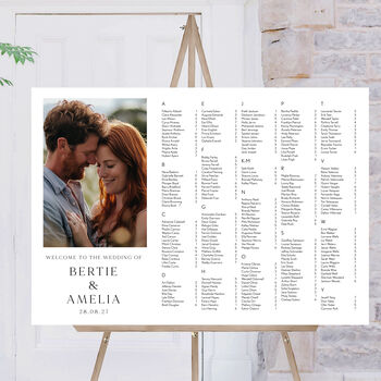 Alphabetical Photo Wedding Seating Plan, 3 of 6