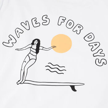 Waves For Days Oversized Long Sleeve T Shirt, 7 of 8