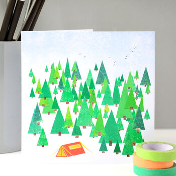 Woodland Camping Art Print For Him, 4 of 9