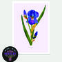 Iris Amas Botanical Eco Art Print. One Print = One Tree, thumbnail 2 of 6