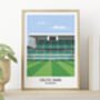 Celtic Park Illustrated Football Stadium Print, thumbnail 1 of 9