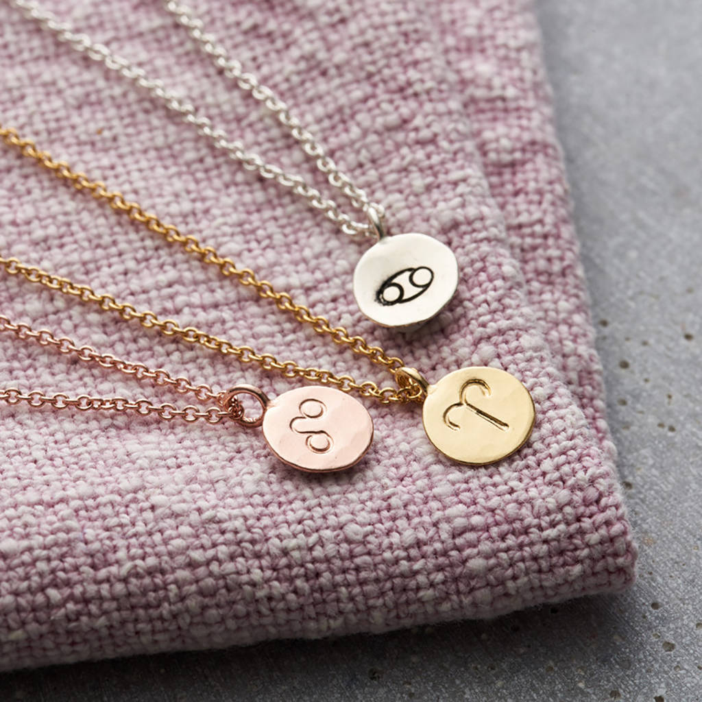 Small Zodiac Disc Necklace, 1 of 9