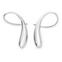 925 Sterling Silver Designer Drop Cross Earrings, thumbnail 1 of 4