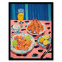 Party Shrimp Seafood Kitchen Foodie Wall Art Print, thumbnail 5 of 6