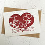 Heart And Scroll Papercut Card, thumbnail 2 of 10