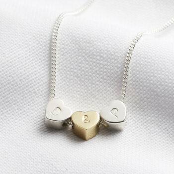 Personalised Mixed Sterling Silver Heart Beads Necklace, 3 of 7