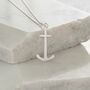 Anchor Pendant Necklace Sterling Silver, thumbnail 3 of 8